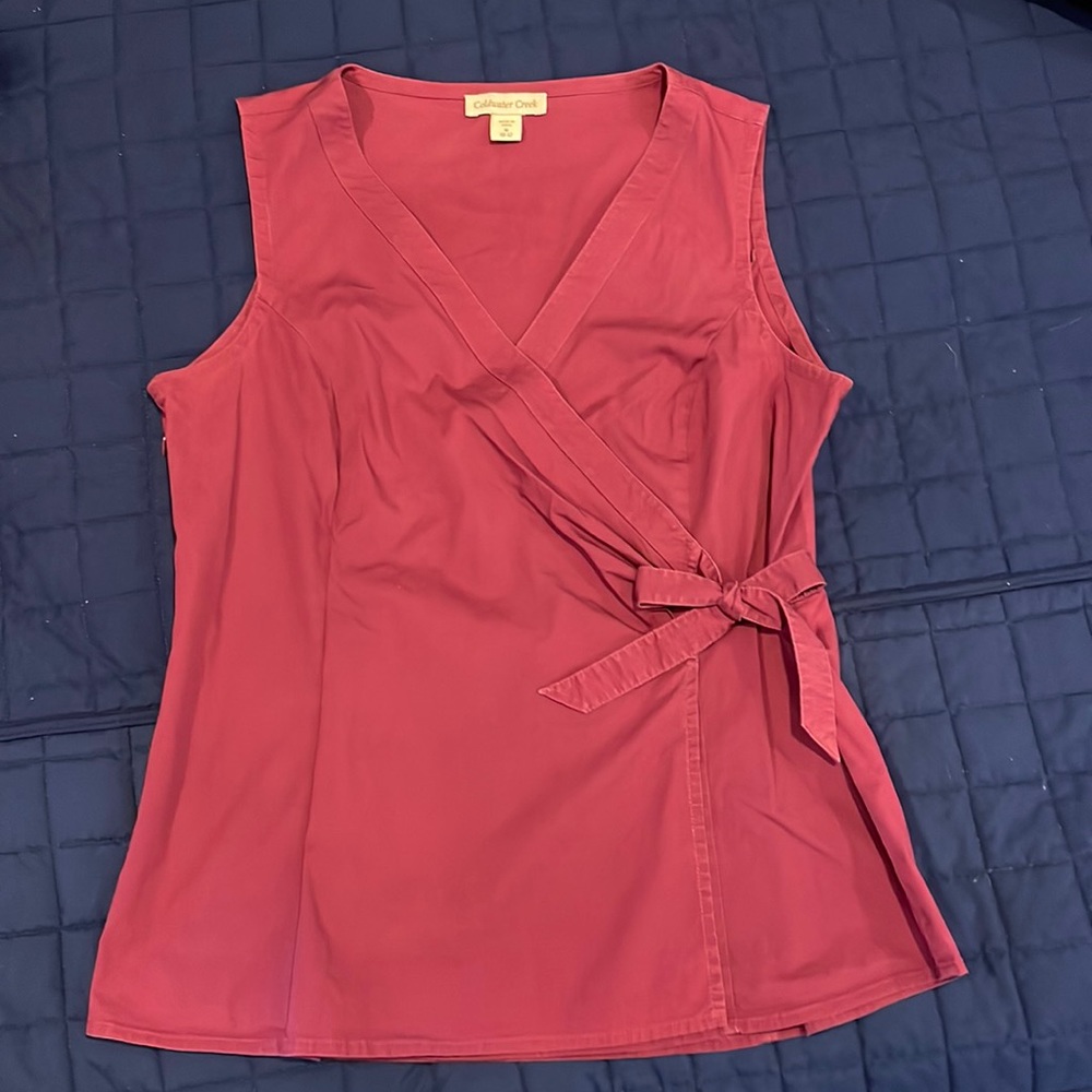 Coldwater Creek cross tie sleeveless top, size M